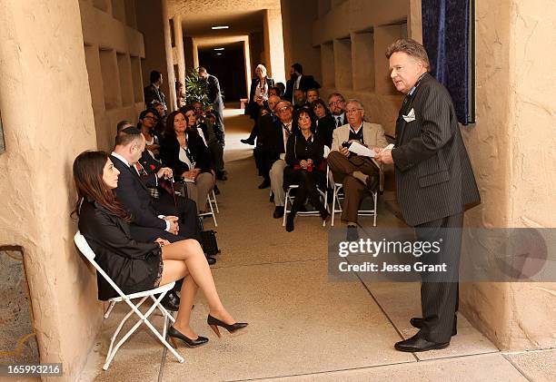 Simi Valley Mayor Bob Huber attends the Six Million Coins Initiative Launch for Holocaust Remembrance Day at Mount Sinai - Simi Valley on April 7,...