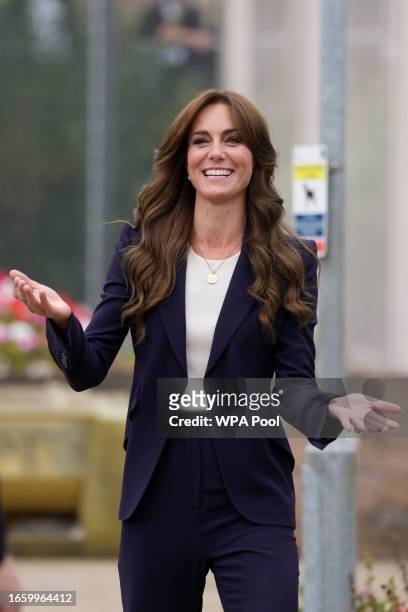 Catherine, Princess of Wales during a visit to HMP High Down on September 12, 2023 in Sutton, England. The Princess of Wales, Patron of The Forward...