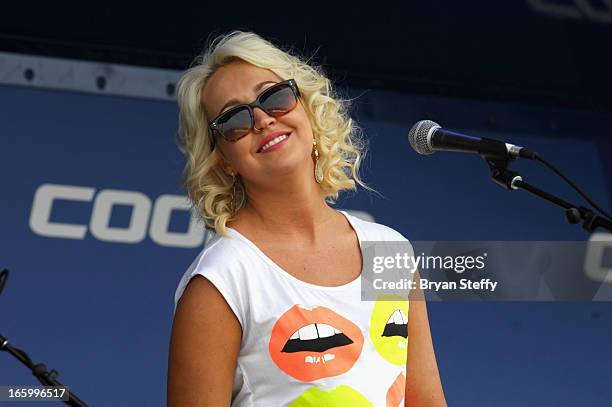 Recording artist Meghan Linsey performs during the 48th Annual Academy Of Country Music Awards Experience at the Orleans Arena on April 7, 2013 in...