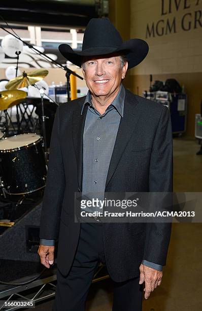 Musician George Strait attends the 48th Annual Academy of Country Music Awards at the MGM Grand Garden Arena on April 7, 2013 in Las Vegas, Nevada.