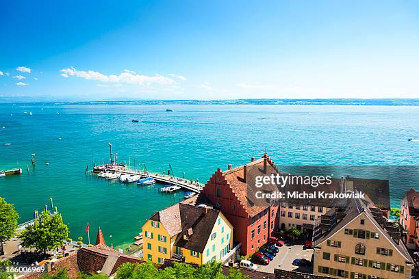 lake constance, germany with switzerland on a horizon - bodensee stock pictures, royalty-free photos & images