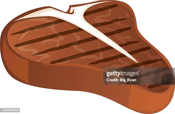 ilustraciones, imágenes clip art, dibujos animados e iconos de stock de bistec a la parrilla - carne de vaca