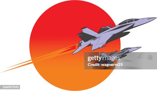 Super F - 18 hornet fliegt über die Sonne Super F - 18 hornet fliegt über die Sonne