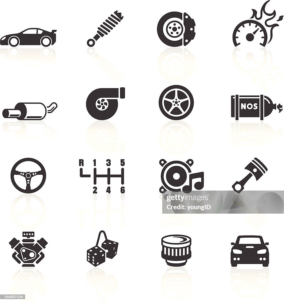 Iconos de auto partes &