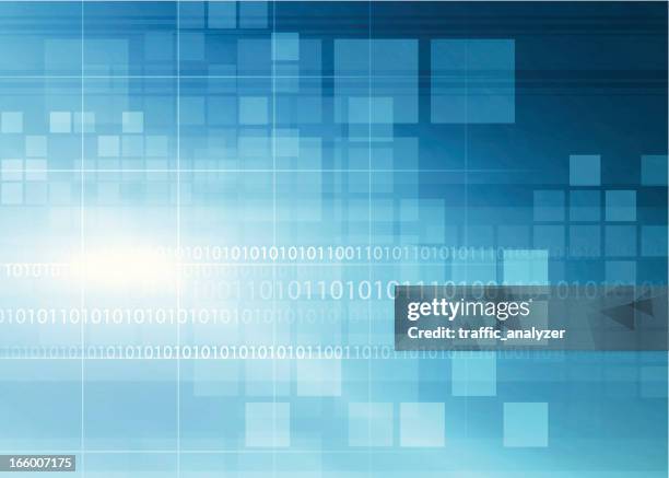 blue technical background - blue binary background stock illustrations