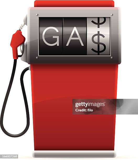 stockillustraties, clipart, cartoons en iconen met gas pump - benzinestation