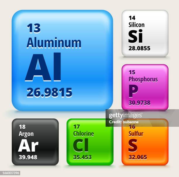 元素周期表の要素（13 ～18 ）色ボタン eps 10 の透明度 - 社会主義インターナショナル点のイラスト素材／クリップアート素材／マンガ素材／アイコン素材