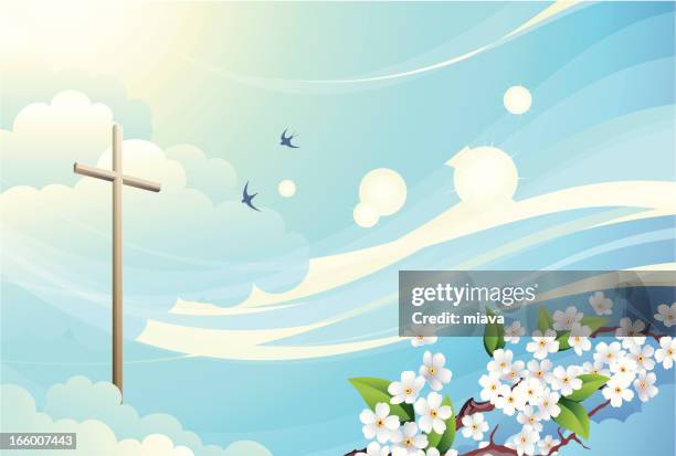 sky and cross - easter cross 幅插畫檔、美工圖案、卡通及圖標