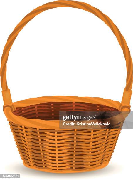 basket - körbchen stock-grafiken, -clipart, -cartoons und -symbole