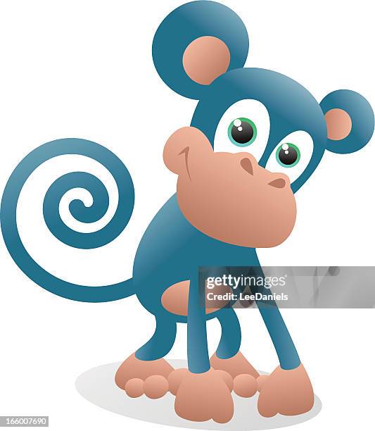 monkey cartoon - monkey isolated stock illustrations