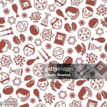 Passover - One Color Seamless Pattern Passover - One Color Seamless Pattern