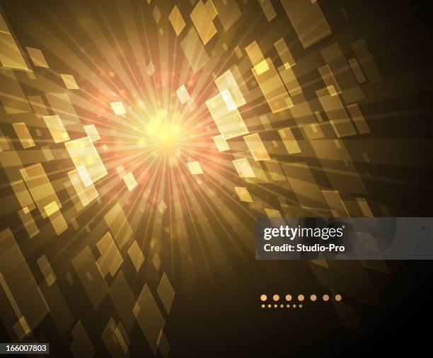 yellow & black virtual technology background - gold rectangle stock illustrations