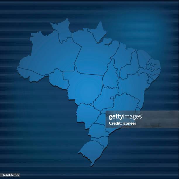 brazil dark map - brazil stock illustrations
