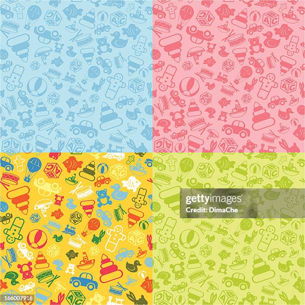 ilustraciones, imágenes clip art, dibujos animados e iconos de stock de fondo de juguete - niñez