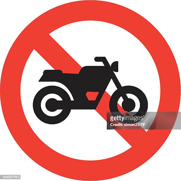 no motorcycle sign - fish out of water stock illustrations