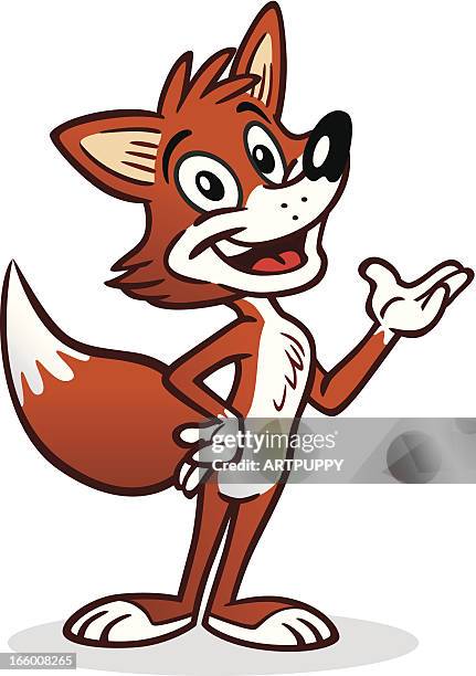 fox presenting - red fox stock illustrations