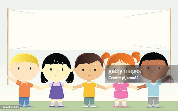 kids - kids placard stock illustrations