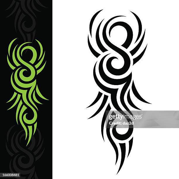 green tattoo - tätowierung stock-grafiken, -clipart, -cartoons und -symbole