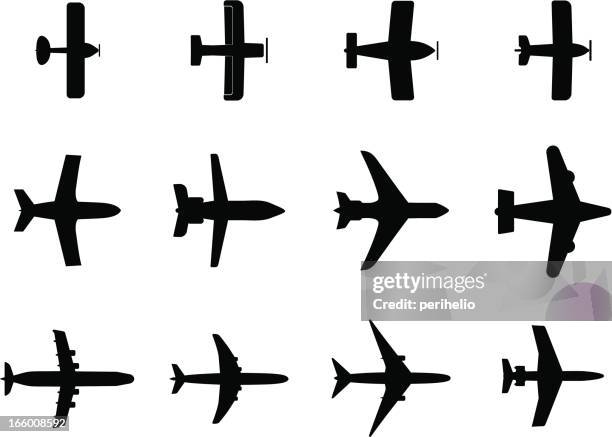 stockillustraties, clipart, cartoons en iconen met airplanes - bedrijfsvliegtuig