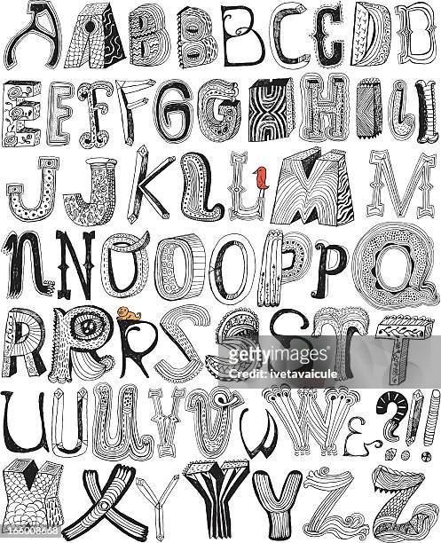 fun letters - w letter stock illustrations