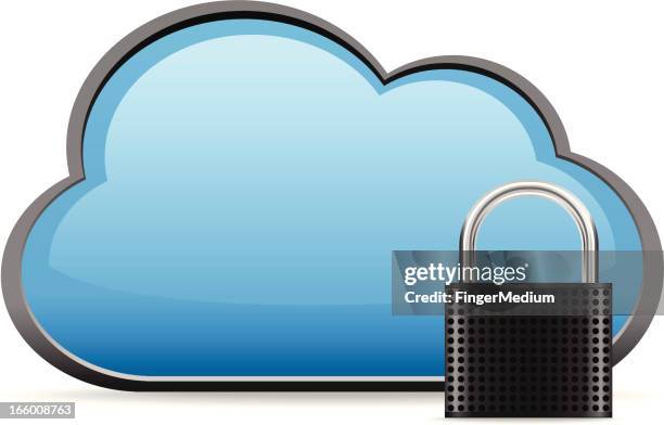secure cloud computing - security framework stock illustrations