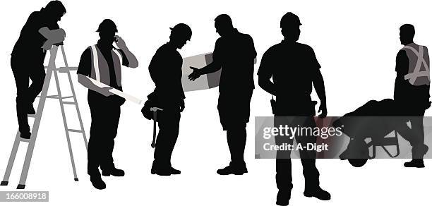 workings - hardhat stock illustrations