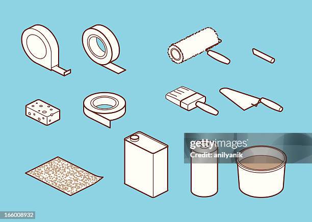 tools - sand paper stock illustrations