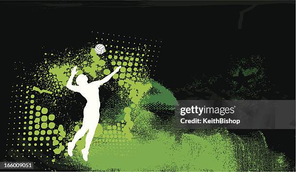 volleyball serve background - girls - girls volleyball stock illustrations