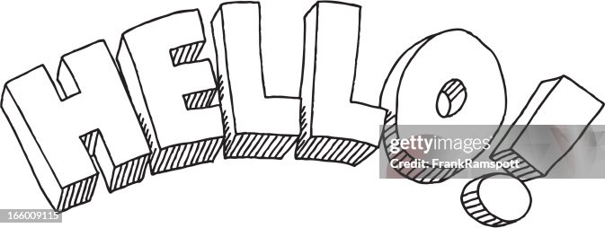 Hello Text Drawing High-Res Vector Graphic - Getty Images
