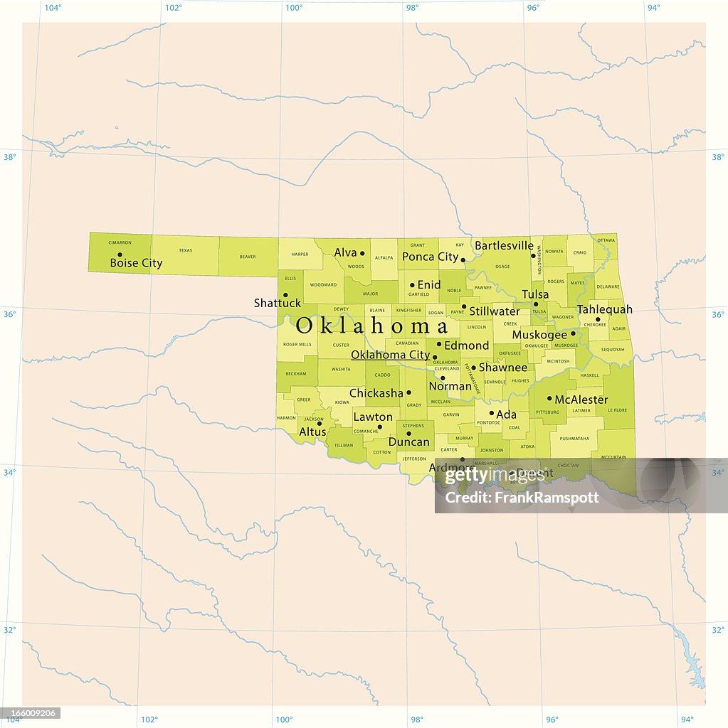 Oklahoma Vector Map