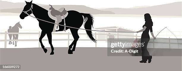 horsetrainer - dompteur stock-grafiken, -clipart, -cartoons und -symbole