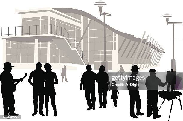 ilustraciones, imágenes clip art, dibujos animados e iconos de stock de artinthepark - female artist painter