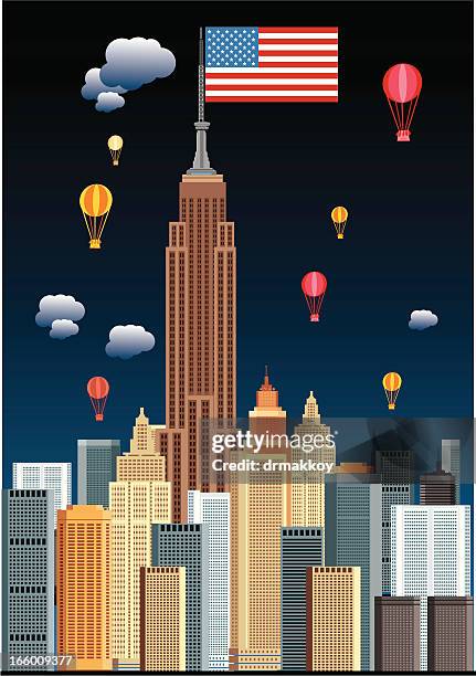 ilustrações de stock, clip art, desenhos animados e ícones de cidade de nova iorque - empire state building