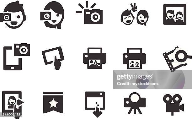 social photograpy icons - photograph icon stock illustrations