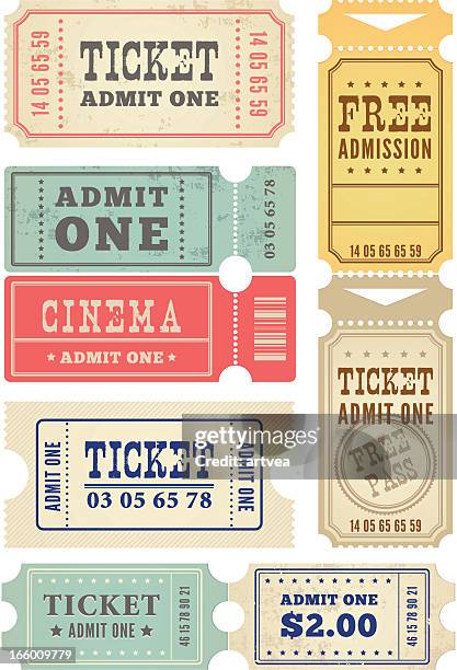 vintage-tickets - raffle stock-grafiken, -clipart, -cartoons und -symbole