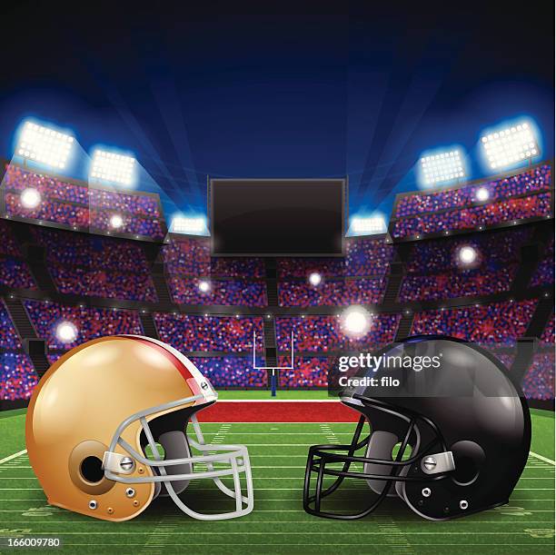 football championship - american football field stock illustrations