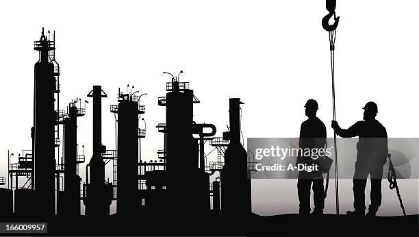 work for all - two construction workers stock illustrations