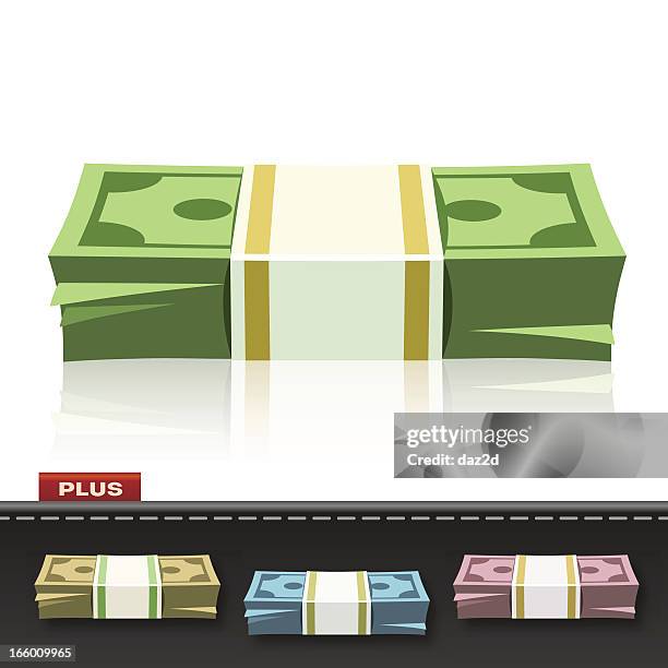 money bundle - debt collector stock illustrations