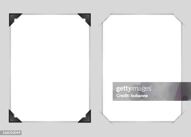 scrap book with blank page - computer paper stock illustrations