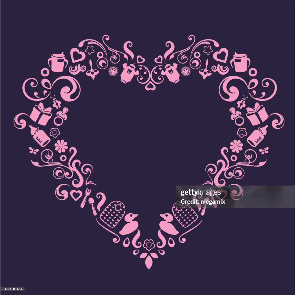 Heart shape.