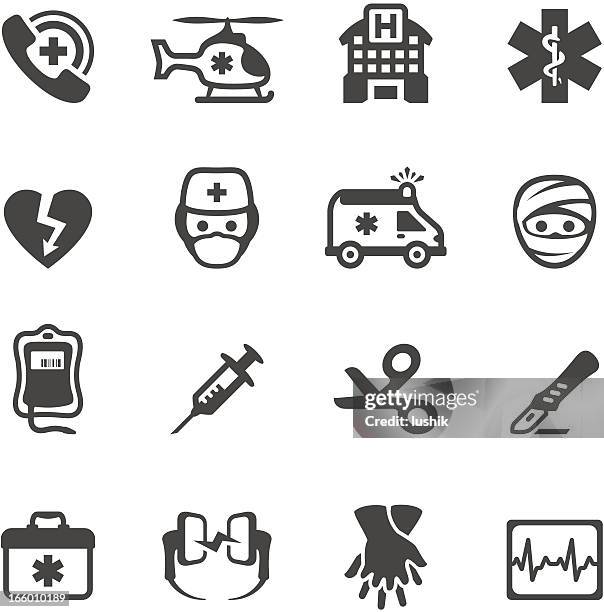 ilustraciones, imágenes clip art, dibujos animados e iconos de stock de mobico iconos de servicios de emergencia - reanimación cardiopulmonar