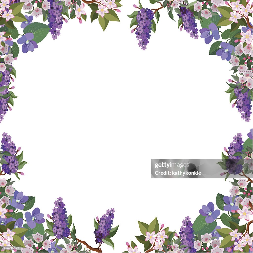 Flower border frame