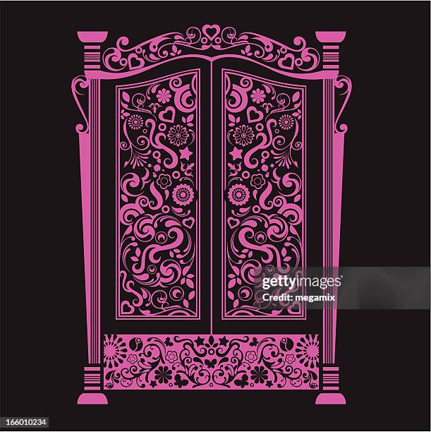 cabinet. - wardrobe stock illustrations