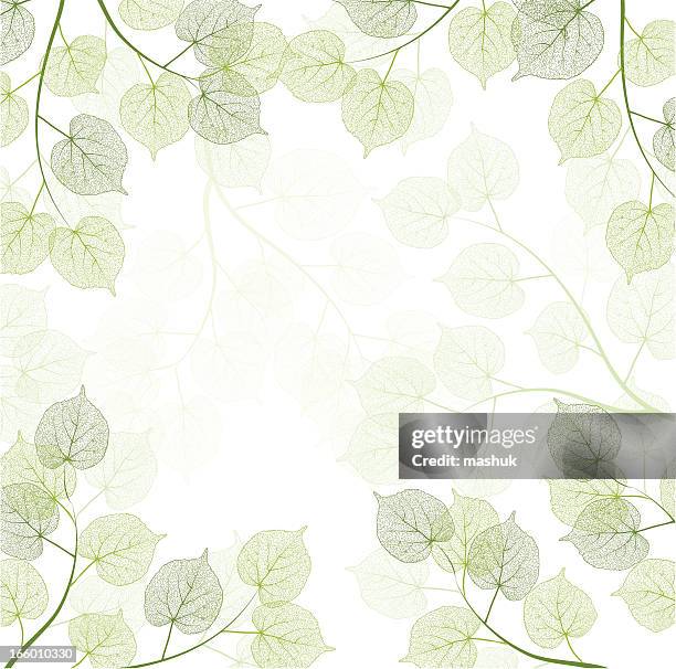 spring frame - leaf texture stock illustrations