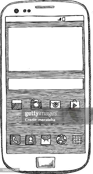 cell phone - bluetooth stock illustrations