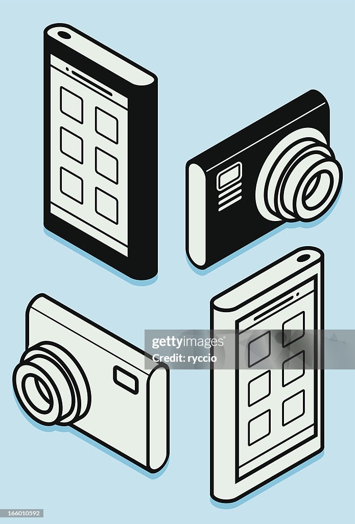 Phone And Camera Vector Shapes High-Res Vector Graphic - Getty Images