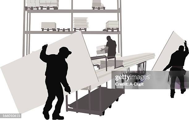 construction supplies - wood pallet stock illustrations