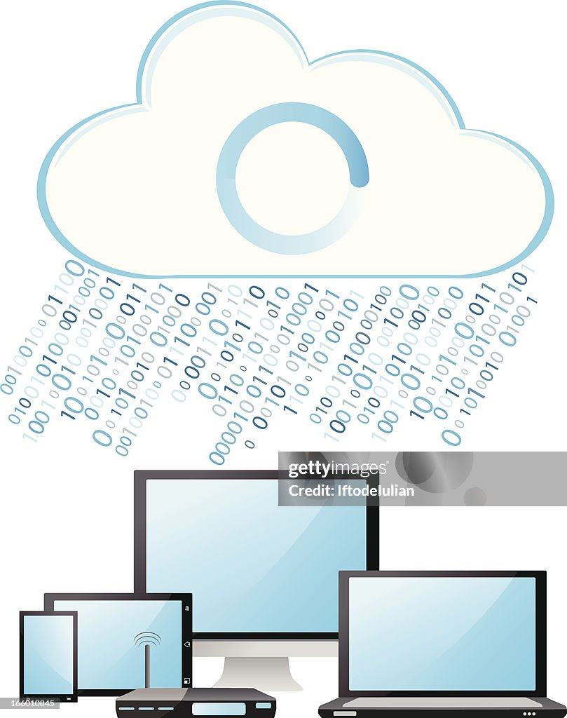 Binary Code Cloud Computing Concept High-Res Vector Graphic - Getty Images