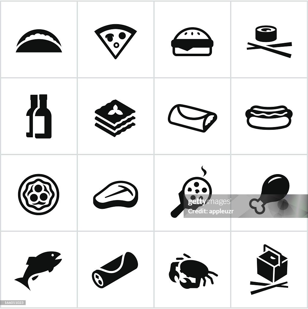 Black Ethnic Food Icons