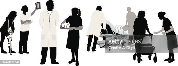 medical duties - hospital orderly stock illustrations